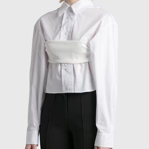 Christopher Esber White and Cream Layered Top